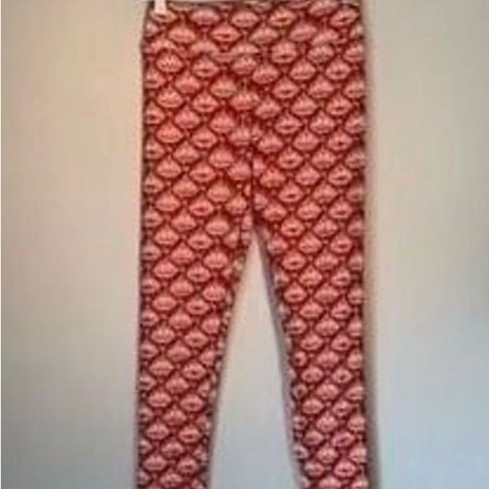 LuLaRoe Disney Toy Story Red and White Patterned Leggings OSFM